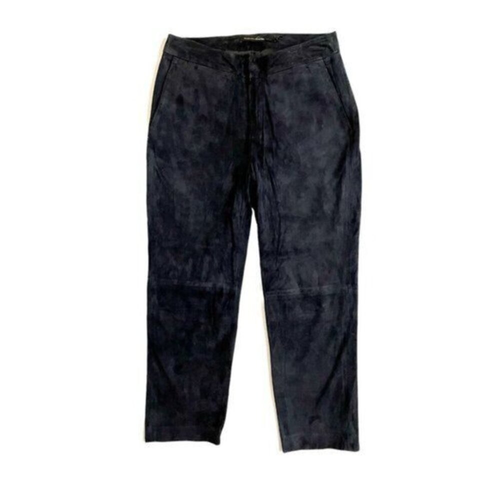 Sharon Roth Hand Tailored Womens 100% Leather Pants Black Size 34